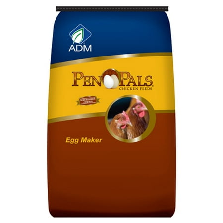 Champion Pellet - ADM ANIMAL NUTRITION Pen Pals Chicken Feed, Egg Maker, Non-Medicated, Pellet, 50-Lbs. 70010AAA24