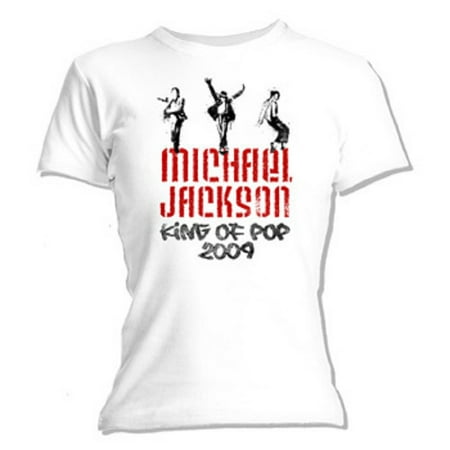 Michael Jackson - Graffiti Juniors Babydoll White T-Shirt
