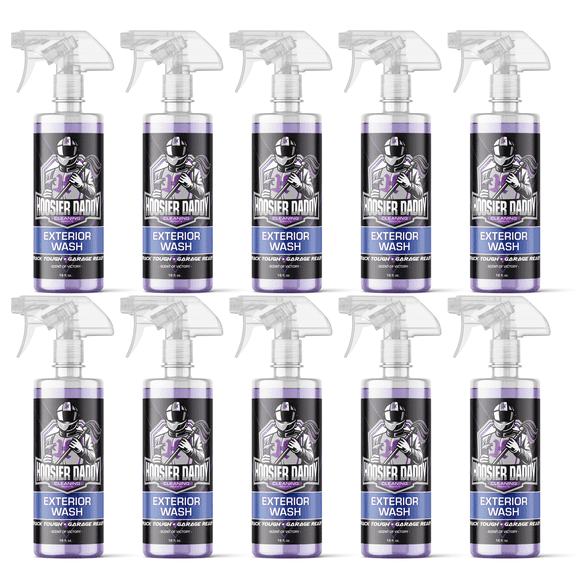 Hoosier Daddy 16oz Car Exterior Cleaner Concentrate - Removes Dirt, Bugs, & Road Grime - Safe for Paint, Glass, & Chrome - Dilutes for Multiple Uses(10-Pack)