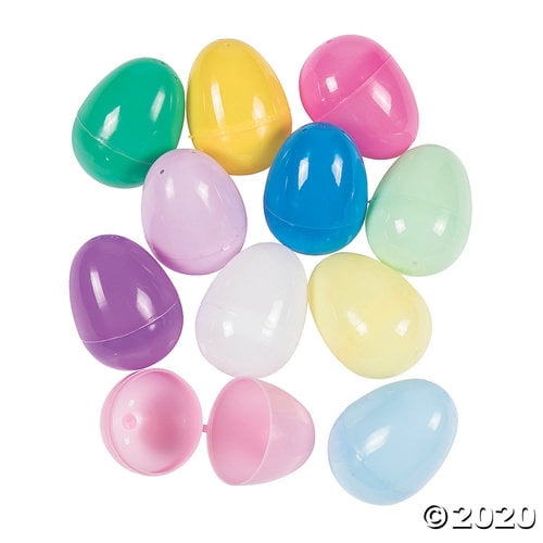 Bright & Pastel Plastic Easter Eggs 48 Pc