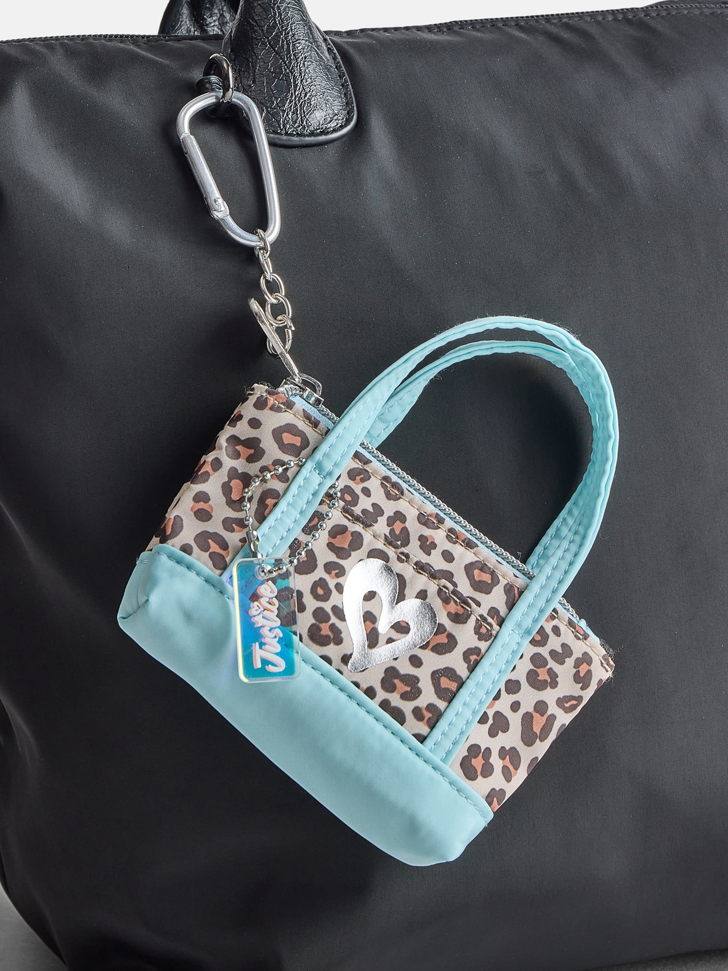 Justice Girls Mini Tote Bag Charm, Cheetah