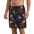 thumbnail image 2 of Disketp Men'S Swim Trunks Hawaiian Breathable Surf Beach Swimsuits Mesh Lining Beach Shorts With Pockets-Rainbow Jellyfishes, 2 of 9