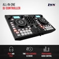 thumbnail image 2 of Controlador de DJ portátil LyxJam de 2 pisos, consola de mezclas con pantalla LCD | Bucle manual, USB, entrada de micrófono, salida de grabación, 16 pads de rendimiento con software Virtual DJ LE incl, 2 of 5