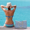 thumbnail image 2 of Oversized Big Beach & Pool Bags Large Waterproof Canvas Beach Bag For Toys, 2 of 6