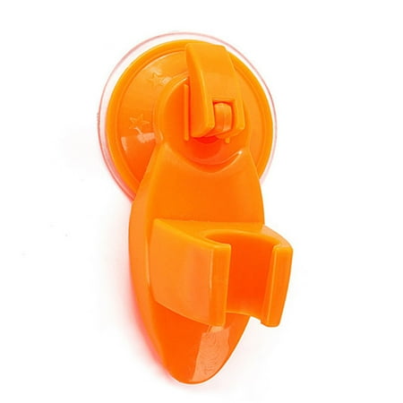 

New Shower Room Bathroom Suction Type Chuck Holder Fixed Wall Mount Bracket (Orange)