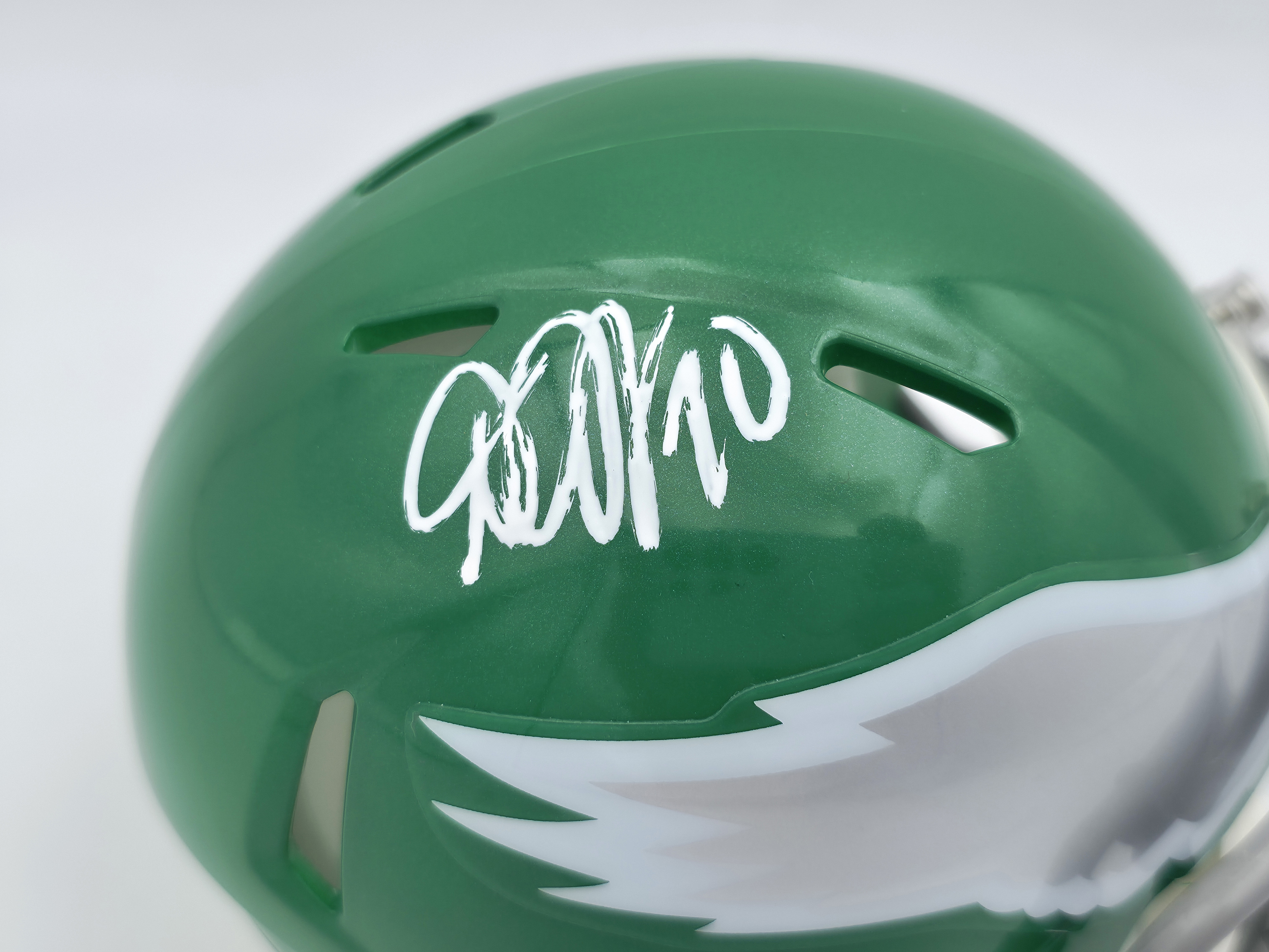 DeSean Jackson Autographed Philadelphia Eagles 2023 Alternate Kelly Green Speed Mini Helmet Beckett BAS Witness 243641