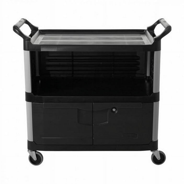 Rubbermaid Commercial Xtra Equipment Cart - Black