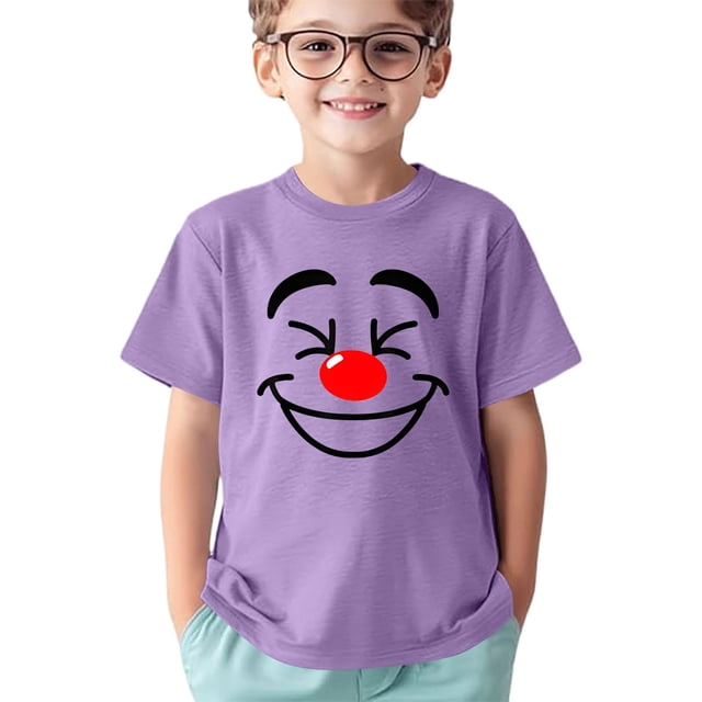 T-shirts et Chemises pour Enfants - T-Shirt à Col Rond à Manches Courtes Confortable avec Imprimé pour Filles, Tenue de Sport Décontractée pour Actives