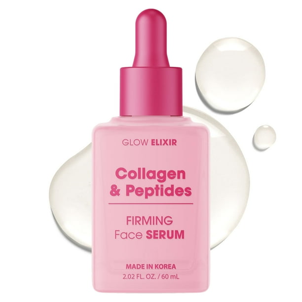 Sérum facial Glow Elixir con colágeno y péptidos, 50 ml, antienvejecimiento