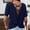 Navy, variant on Women's Crisscross Open-Back Twist T-Shirt, Short Sleeve, Casual & Workout Top Black XL