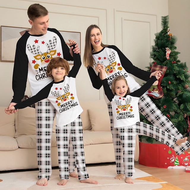Conjunto de pijamas de Navidad para la familia, ropa a juego para adultos, madre e hija, padre e hijo, 2023