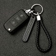 thumbnail image 4 of Car Key Keyring Anti-lost Car Phone keyring car phone number Number Steel Buckle Keychain with Braided Rope, Black Rope, Silver Buckle, 4 of 7
