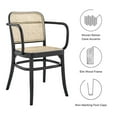 thumbnail image 5 of Modway Winona 18.5" Wood & Rattan Dining Chair in Black & Natural, 5 of 9