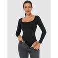 thumbnail image 7 of Eternatastic Women's Crew Neck Long Sleeve Bodysuit T Shirts Basic Tops Body Suit, 7 of 7