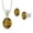 Whiskey||Whiskey||Green, variant on 925 Sterling Silver Whiskey Quartz and Red Created Ruby Pendant and Earrings Jewelry Set for Women (5.05 Cttw, Gemstone Birthstone, Oval 11X9MM and 8X6MM with 18 inch Silver Chain)