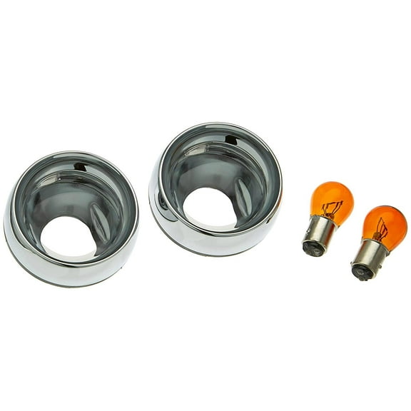 Kuryakyn Deep Dish Bezels With Smoke Lenses Red Light