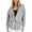 C-Grey318, variant on Jackets For Women Hoodies Fuzzy Lining Solid Color Long Sleeve Loose Fit Zipper Jacket Casual Sportswear Athleisure Classic Outerwear