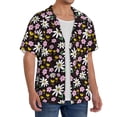thumbnail image 2 of Goofa Daisies Flowers Printed Men's Casual Short-sleeved Shirt,Lightweight Breathable Button-down,Summer Casual men's top,Versatile Fashion shirt-XX-Large, 2 of 7