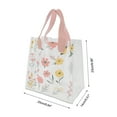 thumbnail image 3 of Unique Bargains Floral Design Reusable Gift Bag for All Occasions Pink Clear Large, 3 of 5