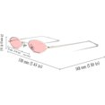 thumbnail image 3 of Ubiuo Vintage Small Sunglasses Oval Slender Metal Frame Candy Colors B2277, 3 of 4