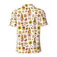 thumbnail image 3 of Xecao Gnomes Autumn Harvest for Mens' Casual Short Sleeve Button-Down Polo Shirts for a Classic Golf Look, 3 of 9