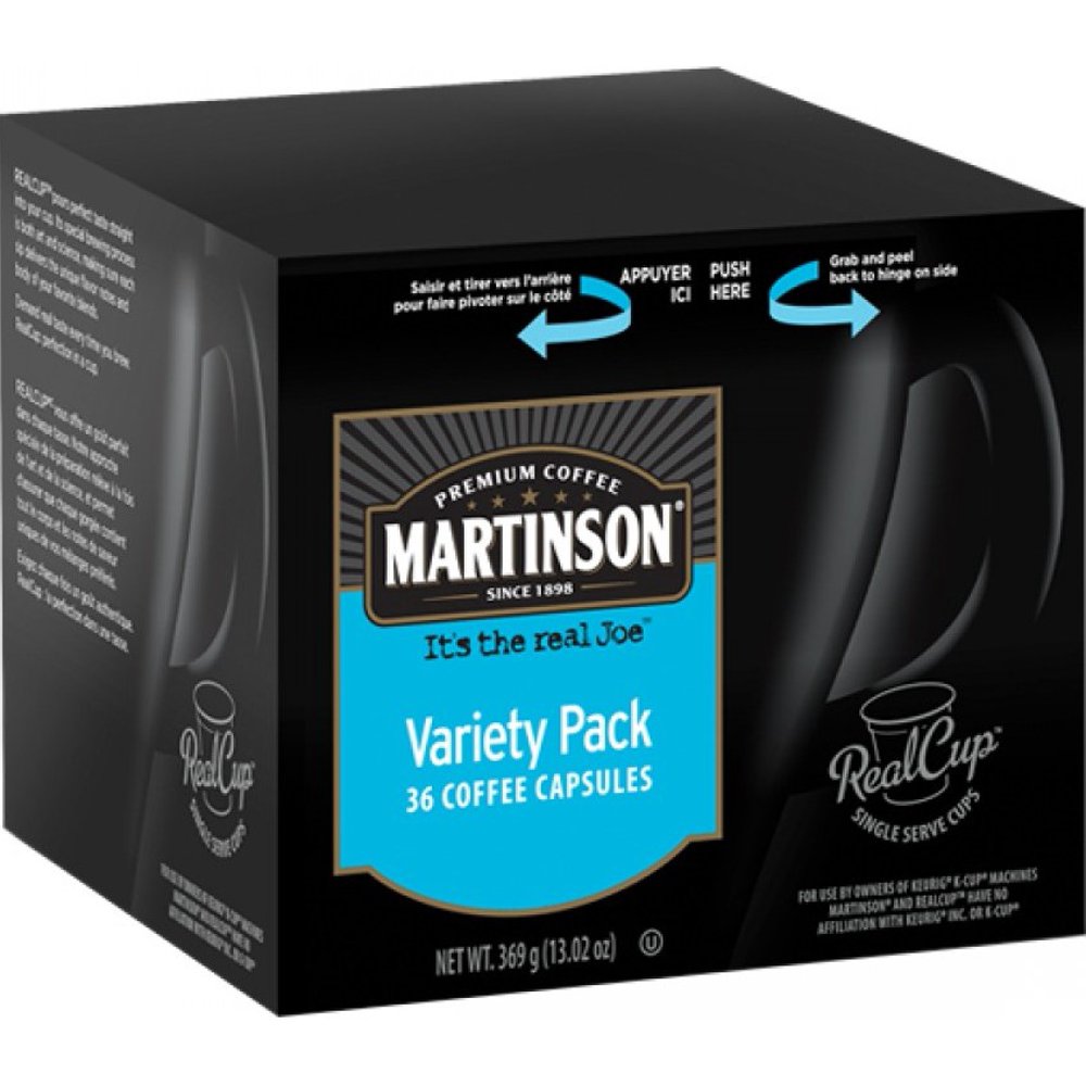 Martinson Coffee Variety Pack, RealCup portion pack for Keurig KCup