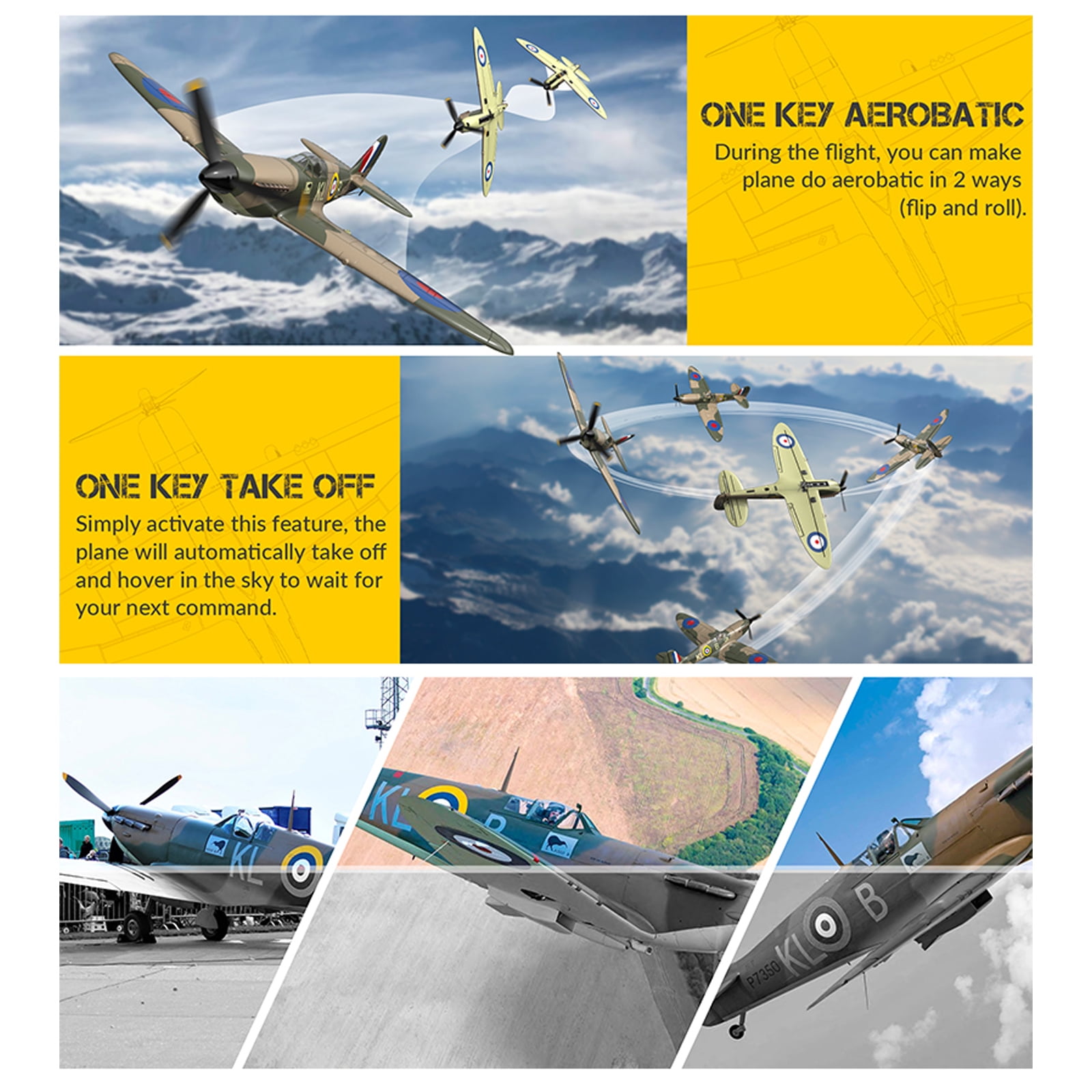 Model aircraft,Click Low Plane Function Model Aircraft With Function 4ch Remote Function Stabilizer One Click Function Alarm Airplane Aircraft Stabilizer One  1 battery