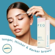 FEG Eyebrow Enhancer for Length Thickness Darkness Serum 100% Natural Eyebrow Enhancer Eyebrow Serum - 3 Pack
