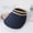 D-134 Adult Solid Sky Top Straw Hat Navy, variant on Sunshade Sky Top Hat Summer Big Eaves Sunscreen Hat Hair Hoops Grass Hat Outdoor UV Protection Cool Hat Headless Sun Hat