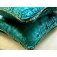 thumbnail image 2 of Royal Peacock Green Throw Pillows Cover, Contemporary Solid Pillow Cover, 12x12 inch (30x30 cm) Pillows Cover, Velvet Square Pillow Cover, Solid - Royal Peacock Green Shimmer, 2 of 6