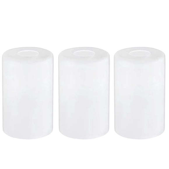 Pantalla de vidrio esmerilado para lámparas, paquete de 3 unidades, color blanco esmerilado