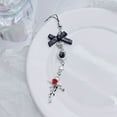 thumbnail image 5 of Halloween Gothic Punk Bat Phone Charm for Women Men Pendant Chain Bowknot Heart Lanyard Keychain, 5 of 9