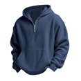 thumbnail image 6 of EnJoCho Boys Quarter Zip Hoodies 𝖶affle Knit Kids Long Sleeve Hooded Sweatshirts Teens Pullover Tops Clothes 4-14 Years Casual Fleec𝖾 Outerwear Knitwear Clothing, 6 of 9