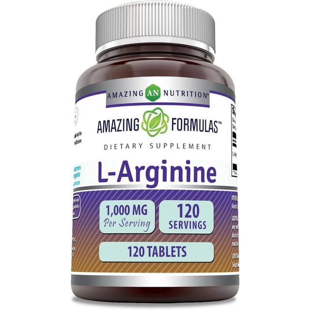 Amazing Formulas L-Arginine | 1,000 Mg Per Serving | 120 Servings | 120 Tablets