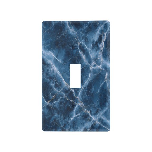 Oceanic Gilded Strata Decorative Wall Plate, Flame Retardant PC Plastic Light Switch & Outlet Cover with Mounting Screws Fits Toggle Switch