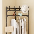 thumbnail image 3 of WRKEKC Clearance Freestanding Corner Coat Rack with 2 Shelves - Multi-Functional Hall Tree for Entryway, Bedroom (170cm Height, Steel/Plastic), 3 of 9