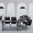 thumbnail image 2 of Regency Kee 60 x 30 in. Mobile Adjustable Classroom Table- Grey & 2 Andy 18 in. Stack Chairs- Black, 2 of 7