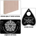 thumbnail image 3 of Black Pentagram Pendulum Board Wooden Talking Boards with Planchette Black Dowsing Divination Wood Spirit Board Kit Moon Hunt Metaphysical Message for Pagan 11.8X 8.3 Inch, 3 of 9