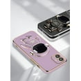 thumbnail image 2 of Compatible with Samsung Galaxy A05 Case with Plating Creative Astronaut Cartoon Holder Pink, Phone Samsung A05 Case Silicone Shockproof Stand Soft TPU Protective Slim Cover (Purple), 2 of 12