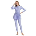 thumbnail image 4 of Long Sleeve Swimsuit for Women Rash Guard Tankini Top with Swim Cap and Matching Bottoms Full Coverage Sun Protection Swimwear for Beach, 4 of 8