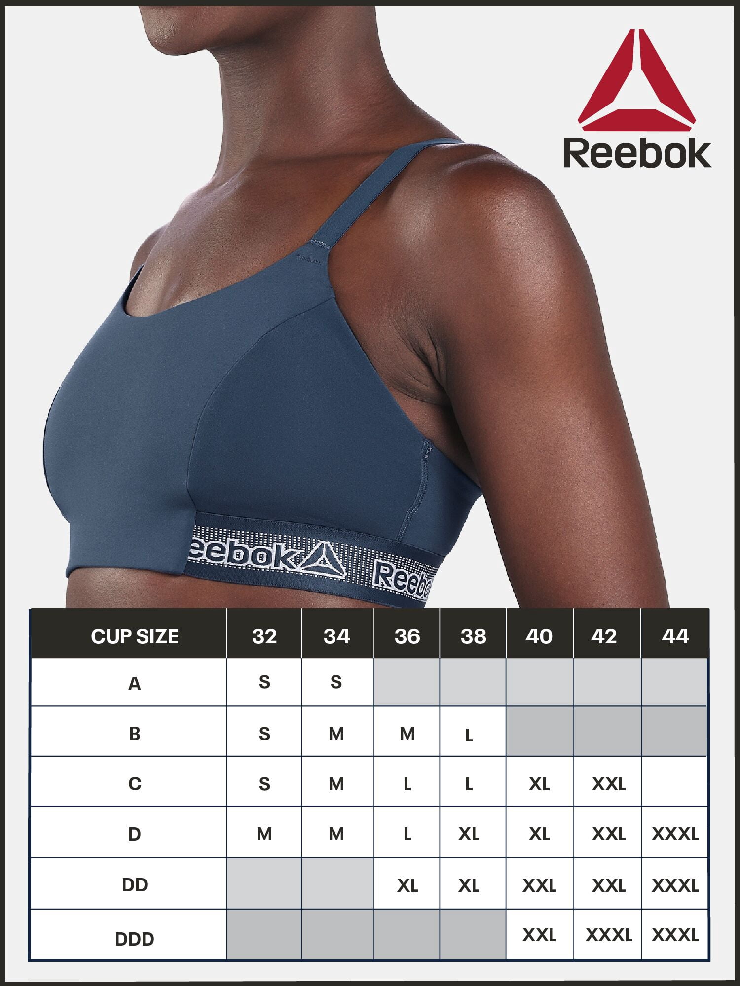 Reebok Women’s Pro-Series Medium Impact Sports Bra, Size S - 3XL