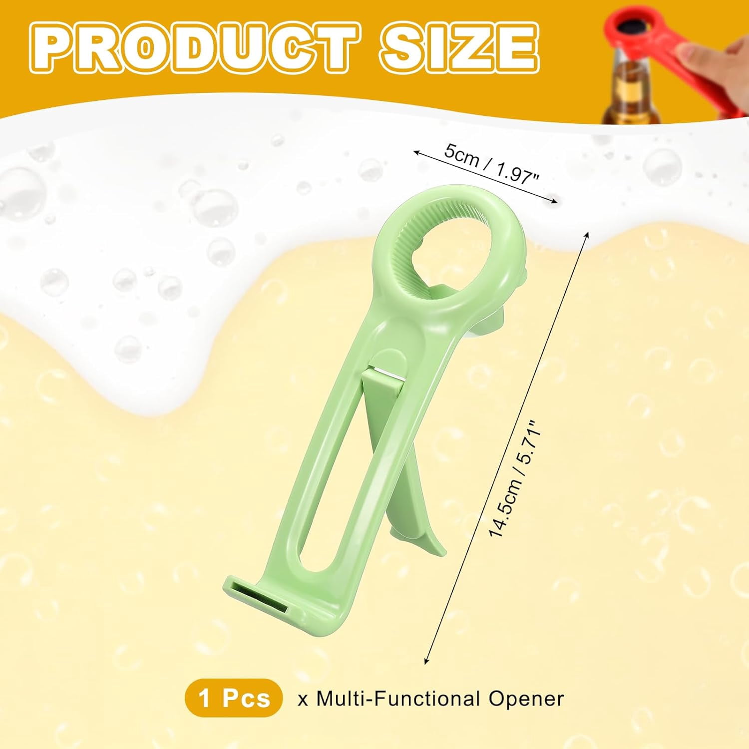 FRKSMD-Jar Key Lid Opener, Jar Lid Opener with Phone Stand Easy Grip Design Multifunctional Can Open Tool for Elderly Seniors Women Weak Hands Kitchen Use, Green