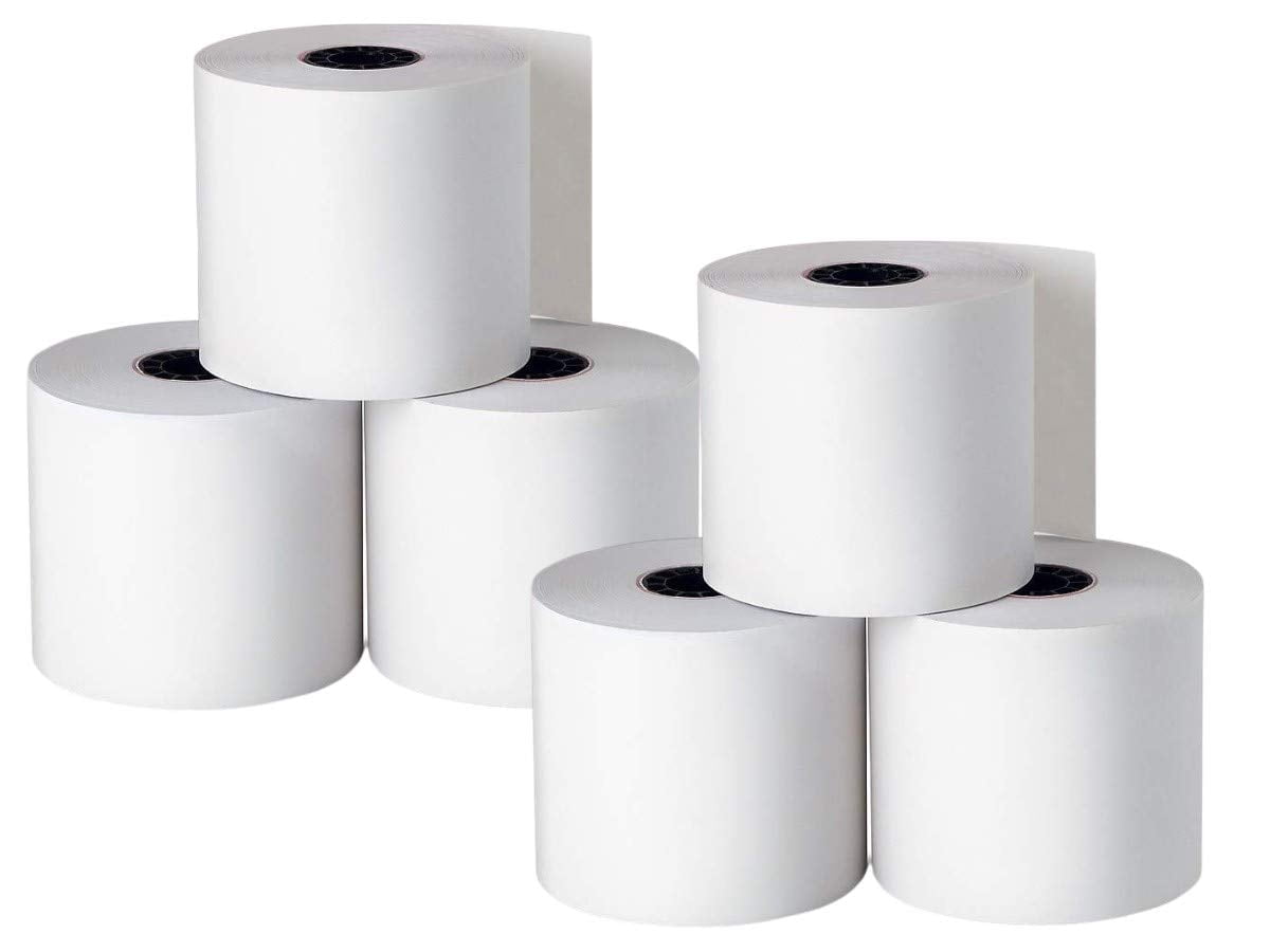 2 Packs Of 5 Rolls) 2 1/4 X 150 Ft White Adding Machine - View #2
