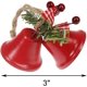 thumbnail image 3 of 6 campanas de Navidad rojas, adorno colgante para árbol, cascabeles de metal para decoración navideña (6, blanco), 3 of 4