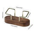 thumbnail image 2 of Product Business Card Holder 2 | Product High End Minimalist Walnut Wood Card Display Rack for Hotels and Stylish Metal Name Card Storage | Platform Wood Business Card Holder for Desk Gold Metal, 2 of 4
