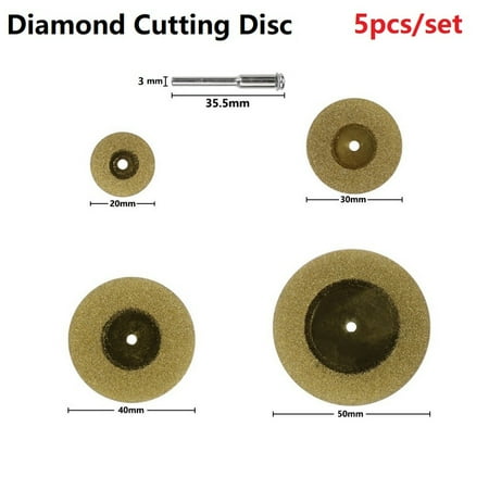 

5pcs Mini Diamond Cutting Disc For Rotary Tools TiN Coated Circular Saw Blade