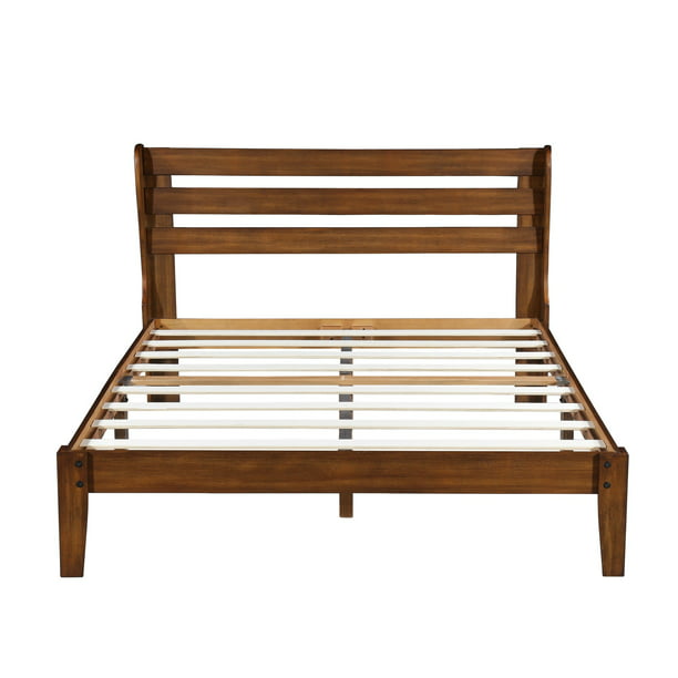 Sleeplanner Queen Size Pinewood, Sleeplanner 14 Inch Solid Wood Platform Bed Frame Queen Size
