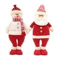 thumbnail image 2 of Spencer 2 Pack 18" Standing Doll Christmas Santa Claus Snowman Decoration Figurine Party Festival Atmosphere Craft Ornament Xmas Tree Home Decor, 2 of 8