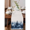 thumbnail image 4 of nqOlkjepod Spring Blue Forest Table Runner 48 Inches Long Farmhouse Dress Scarves, Watercolor Tree Abstract Art Dining Tablerunner for Coffee Table/Kitchen Island/Party Décor, 13" x 48", 4 of 8