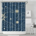 thumbnail image 2 of Witchy Celestial Shower Curtain for Bathroom, Gothic Cosmic Aesthetic with Sun, Moon, Star Print, Mystical Spiritual Style, Waterproof 72x84 Fabric Curtain with Hooks, 2 of 5
